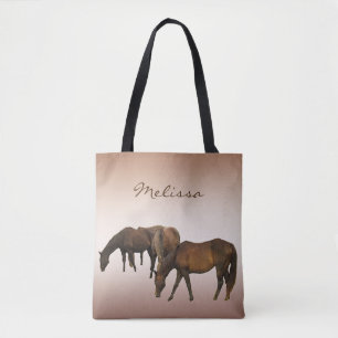 Brown, das PferdetierTaschen-Tasche weiden lässt Tasche