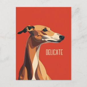 Brown Delicate Greyhound Postkarte