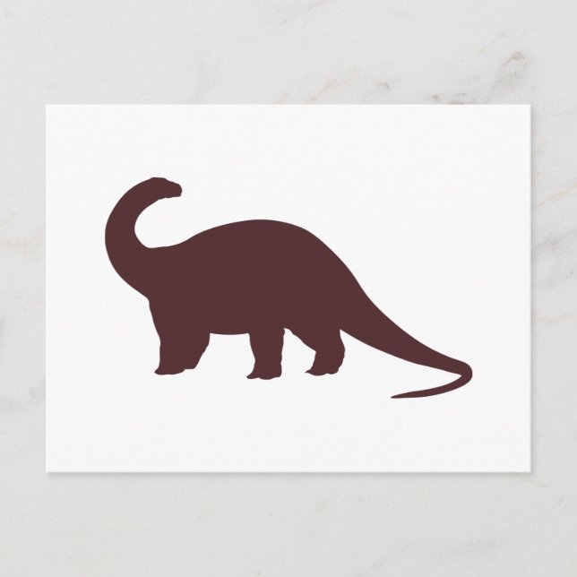 Brown Dinosaur Postkarte (Vorderseite)