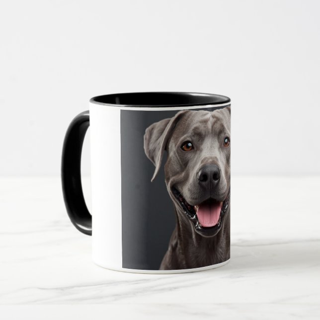 Brown Dog Aesthetic Coffee Mug – Cozy Pet Lover  Tasse (Vorderseite Links)