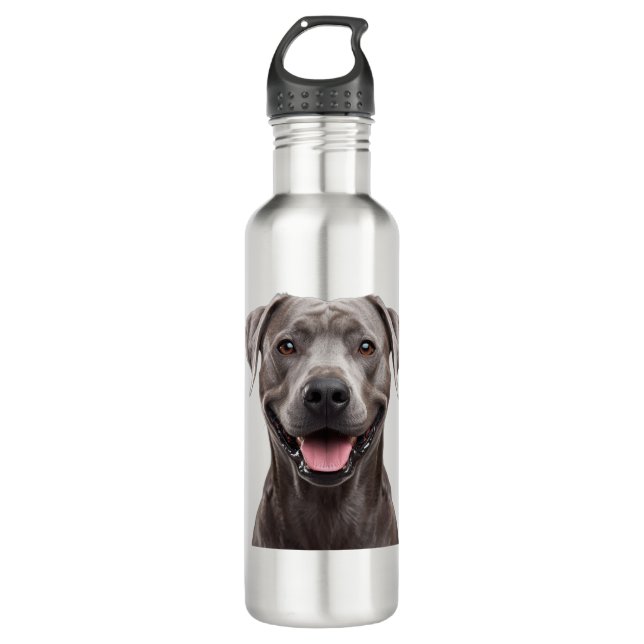 Brown Dog Aesthetic water bottle – Cozy Pet Lover  Edelstahlflasche (Vorderseite)