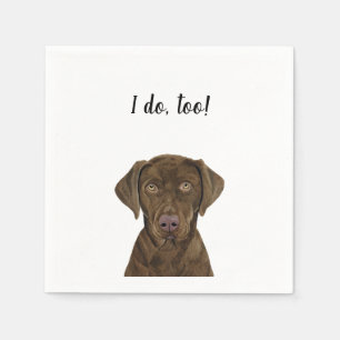 Brown Dog Custom Cocktail Napkin Serviette