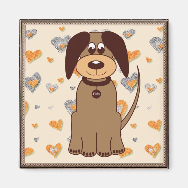 Brown Dog Kühlschrankmagnet (Vorne)