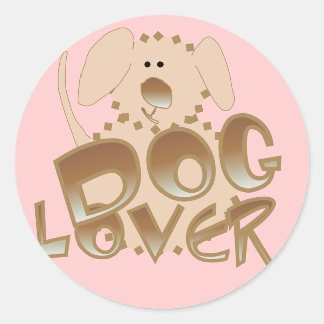 Brown Dog Lover Tshirts und Geschenke Runder Aufkleber (Vorderseite)