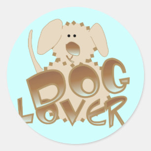 Brown Dog Lover Tshirts und Geschenke Runder Aufkleber