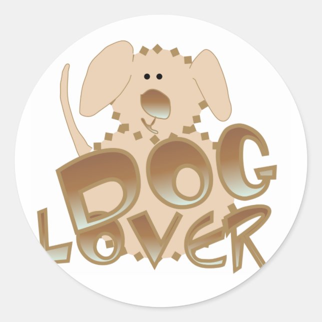 Brown Dog Lover Tshirts und Geschenke Runder Aufkleber (Vorderseite)