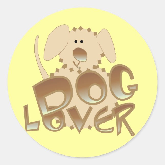 Brown Dog Lover Tshirts und Geschenke Runder Aufkleber (Vorderseite)