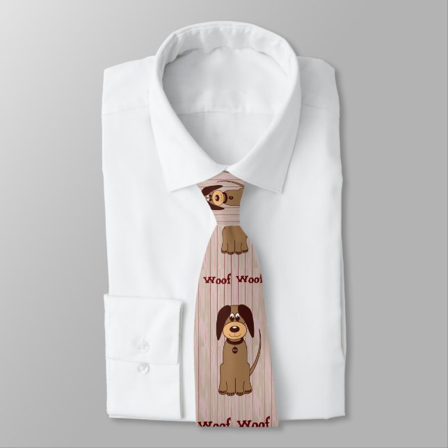 Brown Dog Necktie Krawatte (Gebunden)