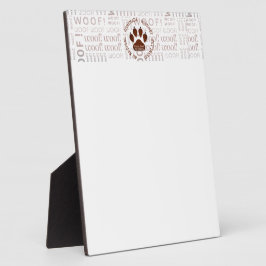 Brown Dog Paw Business Fotoplatte