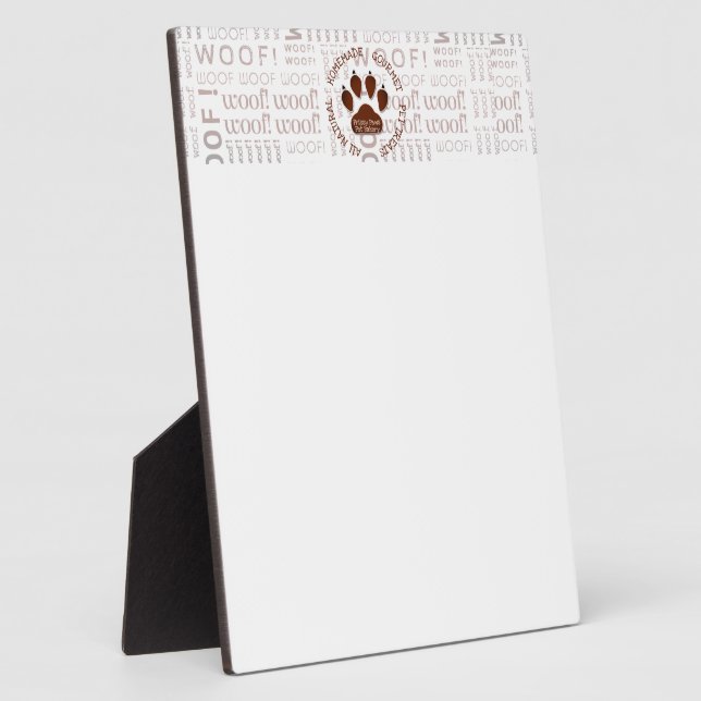 Brown Dog Paw Business Fotoplatte (Seite)