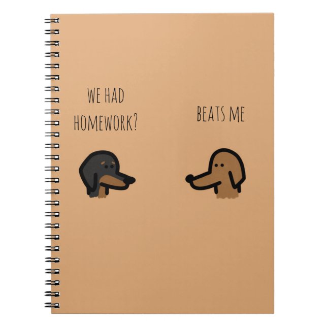 brown dog school notebook notizblock (Vorderseite)