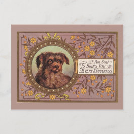 Brown Dog Vintage Reproduction Postkarte