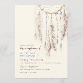 Brown Dreamcatcher Boho Wedding Einladung