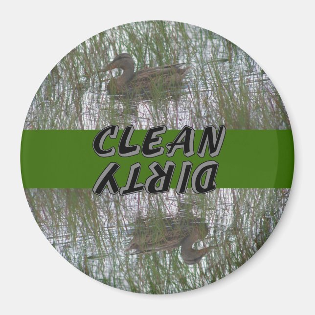 Brown Duck Animal Dishwasher Magnet (Vorne)