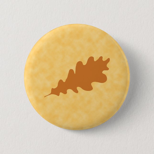 Brown-Eichen-Blatt-Entwurf Button (Vorderseite)