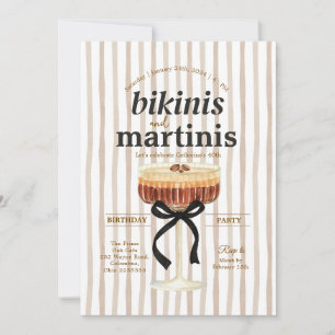 Brown Ein Klein Wenig Älter Party Espresso Martini Einladung