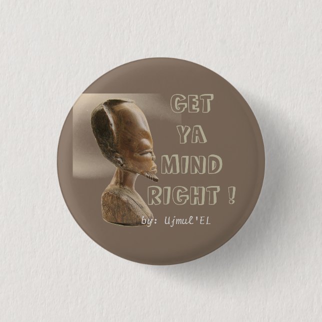 Brown erhalten Ya Verstand rechten Knopf Button (Vorderseite)
