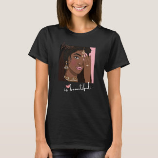 Brown est magnifique Tshirt pour filles Brown