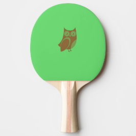 Brown-Eulen-Klingeln Pong Paddel Tischtennis Schläger
