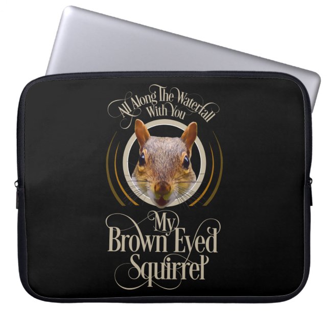 Brown Eyed Squirrel - funny squirrel lover Laptopschutzhülle (Vorderseite)