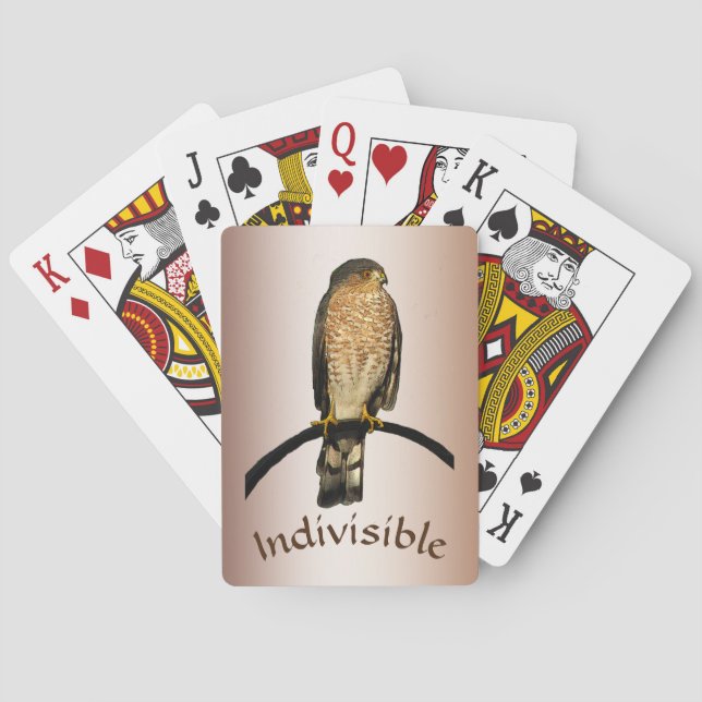 Brown-Falke-unteilbare Spielkarten (Rückseite)