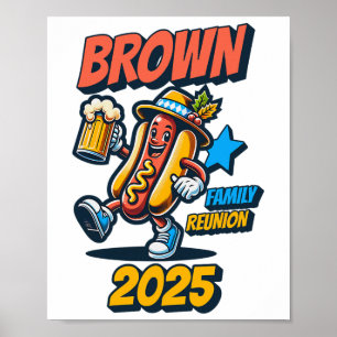 Brown Family Treffen 2025 Personalisiertes passend Poster