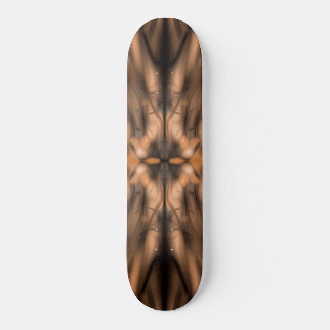 Brown Fantasy Bio Hintergrund Skateboard (Vorderseite)
