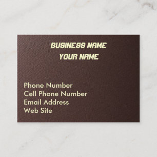 Brown Fibre Fabric Business Cards Visitenkarte