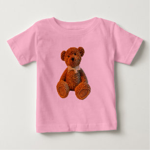 Brown-Flechtweiden-Teddybär Baby T-shirt