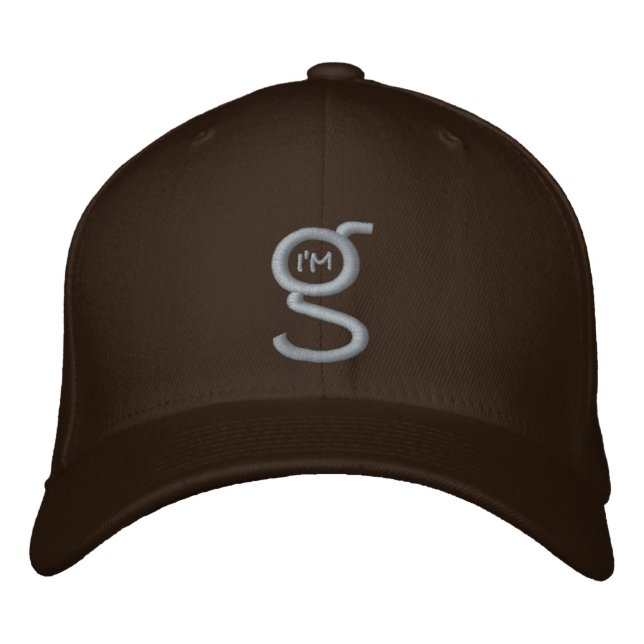 Brown Flex Fit Casquette w Khaki I'm G Logo (Devant)