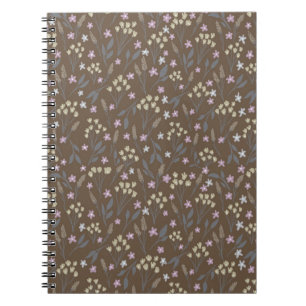 Brown floral journal notizblock