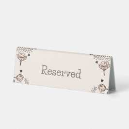 Brown Floral Wedding Theme Tischaufsteller