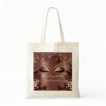 Brown Florals Eyes Glitzer Tropfens Wedding Bridal