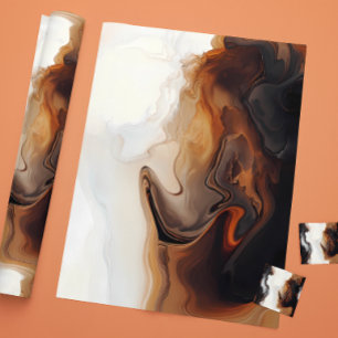 Brown Fluid Painting Art Geschenkpapier