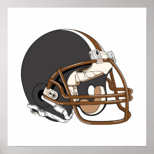 Brown-Football-Helm Poster