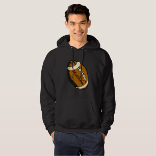 Brown Football Sports Hoood Sweatshirt