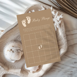 Brown Footprints Gender Aufdeckung des Baby Bingo 