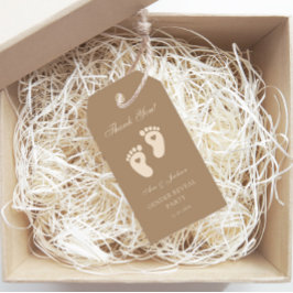 Brown Footprints Gender Öffentlichkeit Vielen Dank Geschenkanhänger