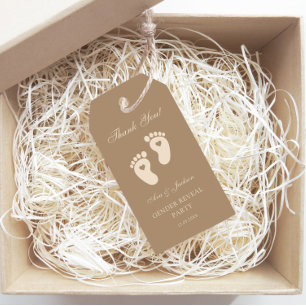 Brown Footprints Gender Öffentlichkeit Vielen Dank Geschenkanhänger