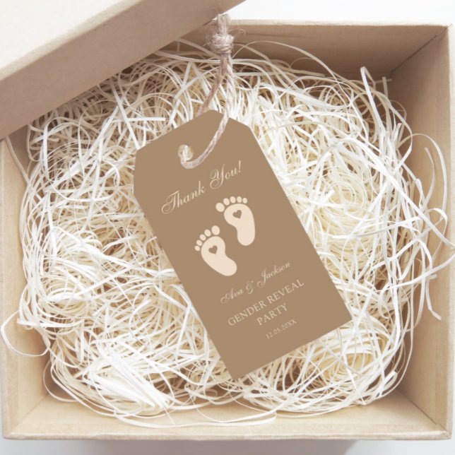 Brown Footprints Gender Öffentlichkeit Vielen Dank Geschenkanhänger (Von Creator hochgeladen)