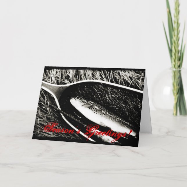 Brown Forellen Weihnachtskarte Feiertagskarte (Vorderseite)