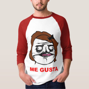 Brown-Frau ich Gusta Comic-Raserei-Gesicht Meme T-Shirt