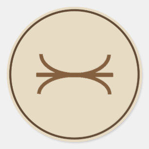 Brown-Fusions-Aufkleber Runder Aufkleber