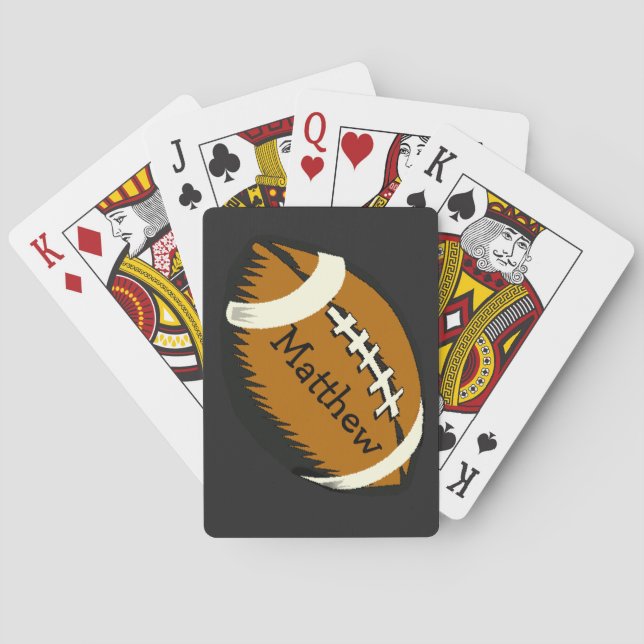 Brown-Fußball-Sport-Spielkarten Spielkarten (Rückseite)