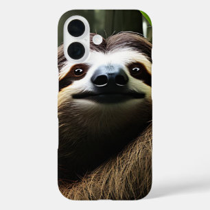 Brown Fuzzy Sloth, iPhone 16 Hülle