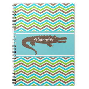 Brown Gator sur Chevron Carnet personnalisé