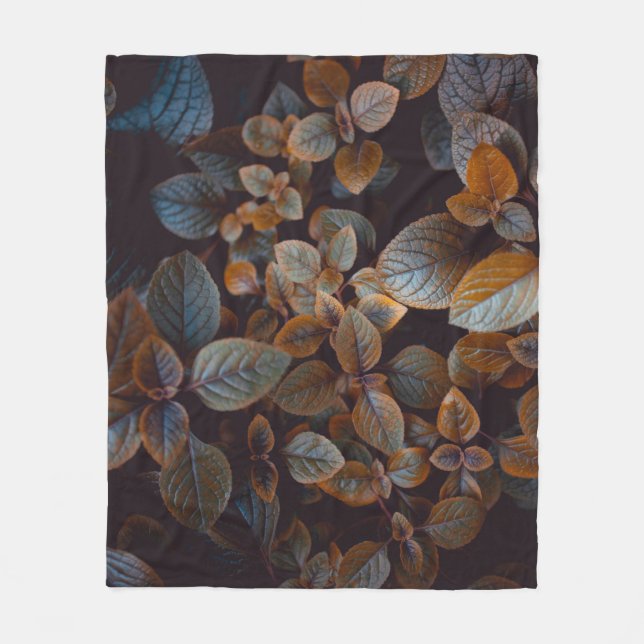 BROWN-GELEITETE PFLANZE FLEECEDECKE (Vorderseite)