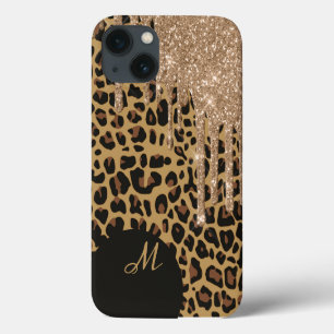 Brown Gepunktet Jaguar Print mit Glitzer Case-Mate iPhone Hülle