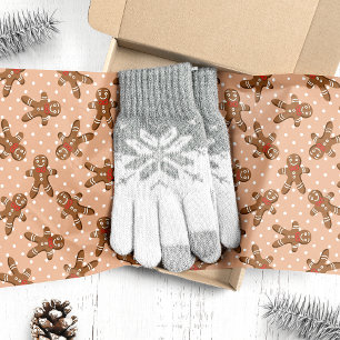 Brown Gingerbread Man Christmas Seidenpapier