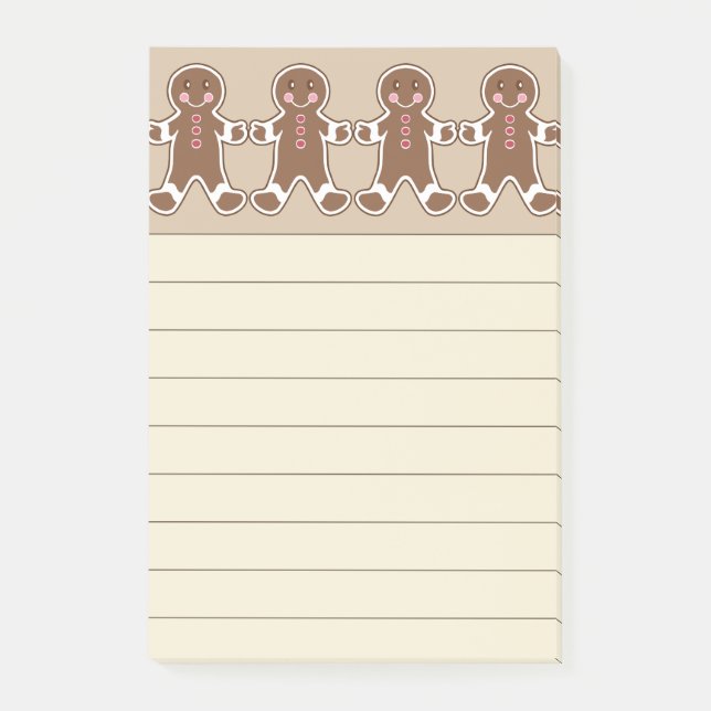 Brown Gingerbrot Post It Notes Post-it Klebezettel (Vorderseite)